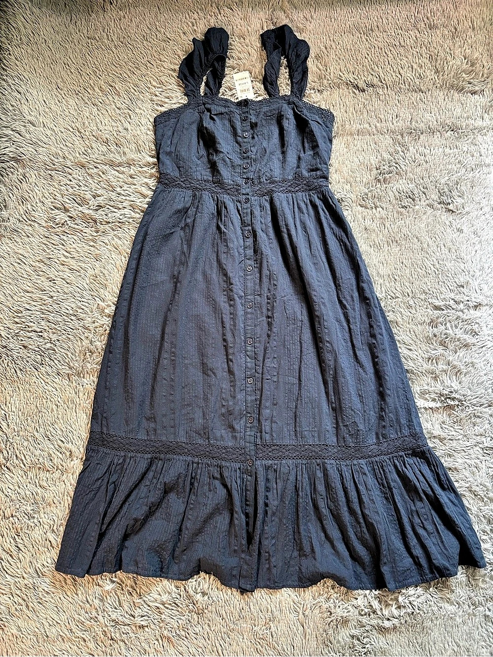 And Now This Maxi Dress Navy Large NWT